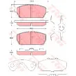 TRW GDB3234 - Jeu de 4 plaquettes de frein avant