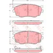 TRW GDB3253 - Jeu de 4 plaquettes de frein avant