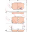 TRW GDB3454 - Jeu de 4 plaquettes de frein arrière