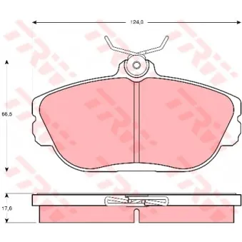 Jeu de 4 plaquettes de frein avant TRW OEM 3687321