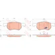 TRW GDB4128 - Jeu de 4 plaquettes de frein avant