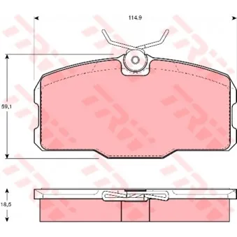 Jeu de 4 plaquettes de frein avant TRW OEM A0014200020