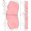 Jeu de 4 plaquettes de frein avant TRW [GDB842]