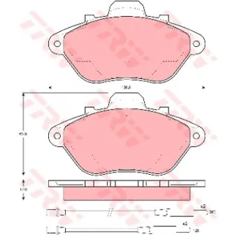 Jeu de 4 plaquettes de frein avant TRW OEM 425080