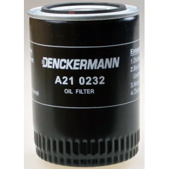 Filtre à huile DENCKERMANN A210232 pour JOHN DEERE Series 2050 2550 - 65cv
