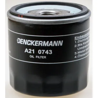 Filtre à huile DENCKERMANN A210743 pour VOLKSWAGEN GOLF 1.2 TSI - 110cv