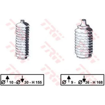 TRW JBE146 - Joint-soufflet, direction