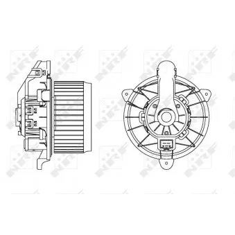 NRF 34167 - Moteur électrique, pulseur d'air habitacle