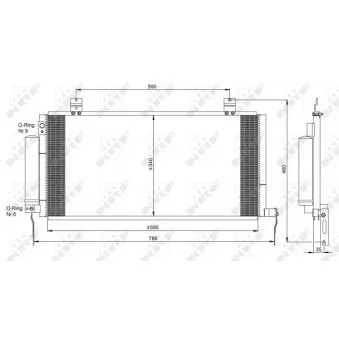 Condenseur, climatisation NRF OEM mr958343