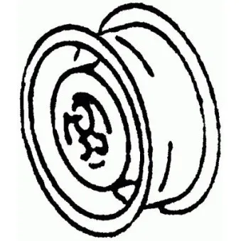 Poulie renvoi/transmission, courroie trapézoïdale à nervures LEMFORDER [24713 01]