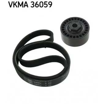 Jeu de courroies trapézoïdales à nervures SKF VKMA 36059 pour DAF XF 1.2 - 58ch
