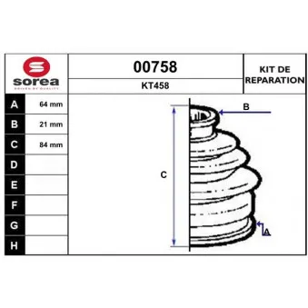 Soufflets de cardan avant SNRA [00758]