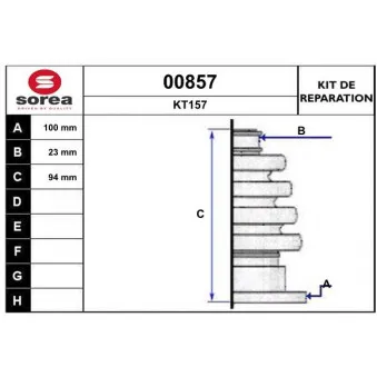 Soufflets de cardan avant SNRA [00857]
