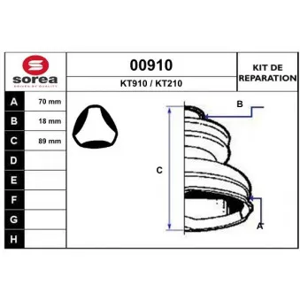 SNRA 00910 - Soufflets de cardan avant