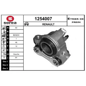 SNRA 1254007 - Étrier de frein