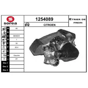 SNRA 1254089 - Étrier de frein