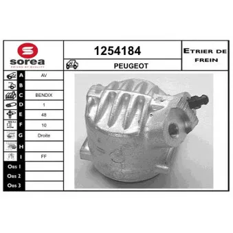 SNRA 1254184 - Étrier de frein