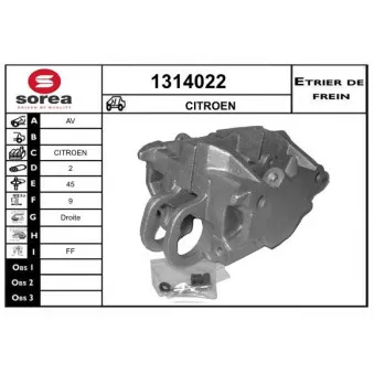 SNRA 1314022 - Étrier de frein