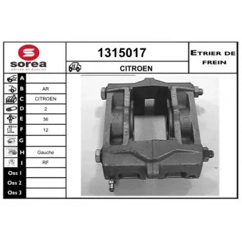 SNRA 1315017 - Étrier de frein