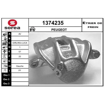 SNRA 1374235 - Étrier de frein