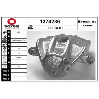 SNRA 1374236 - Étrier de frein
