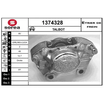 SNRA 1374328 - Étrier de frein