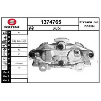 SNRA 1374765 - Étrier de frein