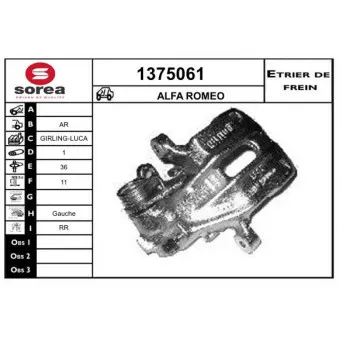 SNRA 1375061 - Étrier de frein