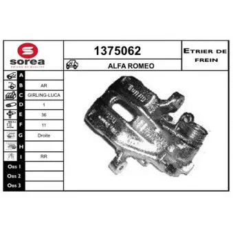 SNRA 1375062 - Étrier de frein