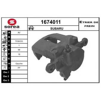 SNRA 1674011 - Étrier de frein