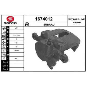 SNRA 1674012 - Étrier de frein