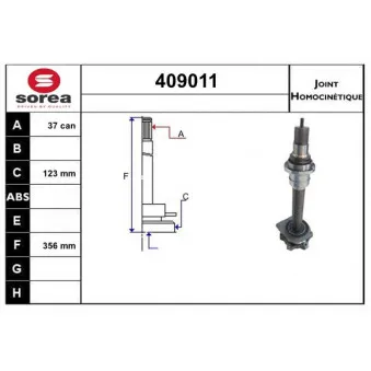 SNRA 409011 - Embout de cardan avant (kit de réparation)