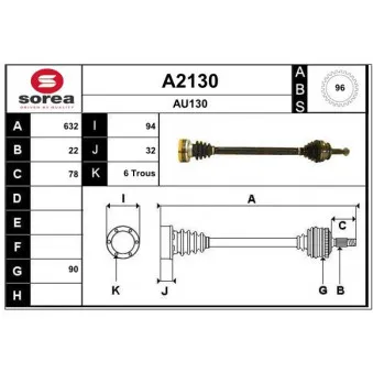 SNRA A2130 - Arbre de transmission