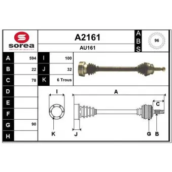 SNRA A2161 - Arbre de transmission