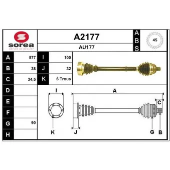 Arbre de transmission SNRA [A2177]