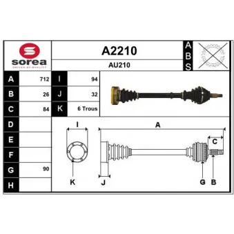 SNRA A2210 - Arbre de transmission