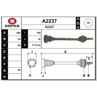 SNRA A2237 - Arbre de transmission