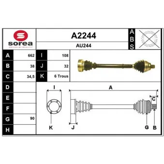 SNRA A2244 - Arbre de transmission