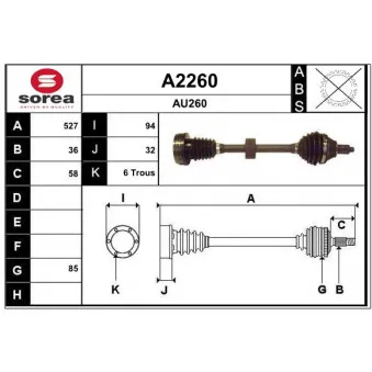 SNRA A2260 - Arbre de transmission