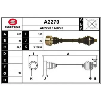 SNRA A2270 - Arbre de transmission