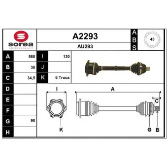 SNRA A2293 - Arbre de transmission