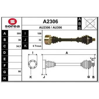 SNRA A2306 - Arbre de transmission