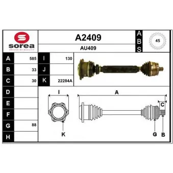 SNRA A2409 - Arbre de transmission