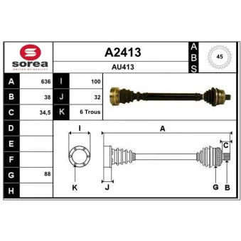 SNRA A2413 - Arbre de transmission