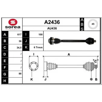 Arbre de transmission SNRA [A2436]
