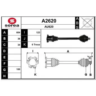 SNRA A2620 - Arbre de transmission