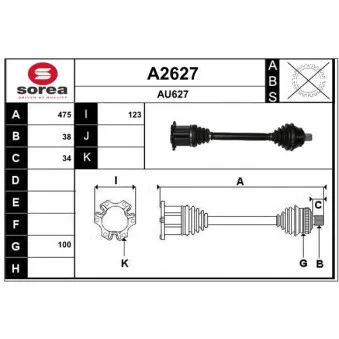 SNRA A2627 - Arbre de transmission