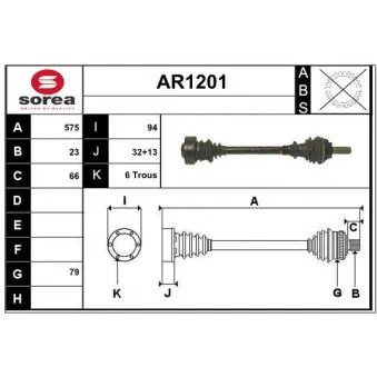 SNRA AR1201 - Arbre de transmission