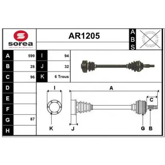 SNRA AR1205 - Arbre de transmission