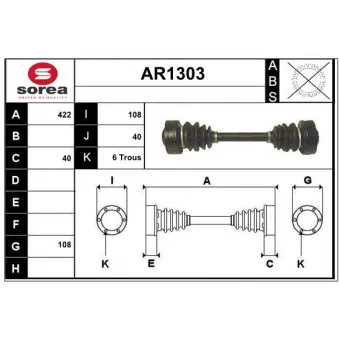 Arbre de transmission SNRA [AR1303]
